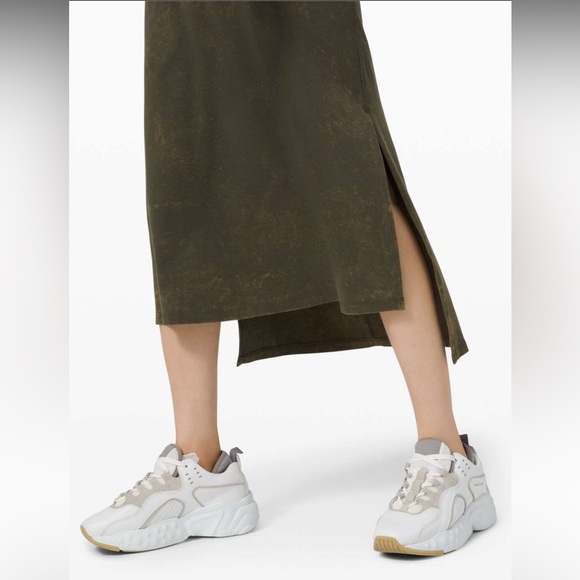 Women’s Lululemon All Yours Tank Maxi Dress *Wash Cloudy Wash Dark Olive Size 10 - Picture 4 of 9